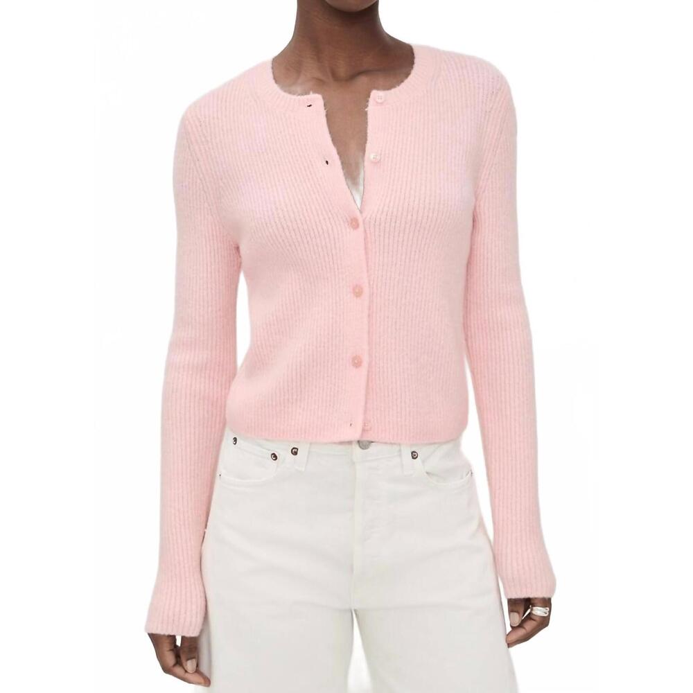 NEW DAZE muse long sleeve cardigan in pink